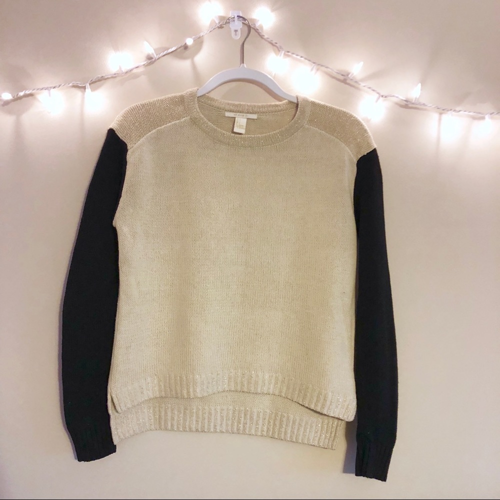 Forever 21 | Colorblock Sparkly Sweater Hi Lo